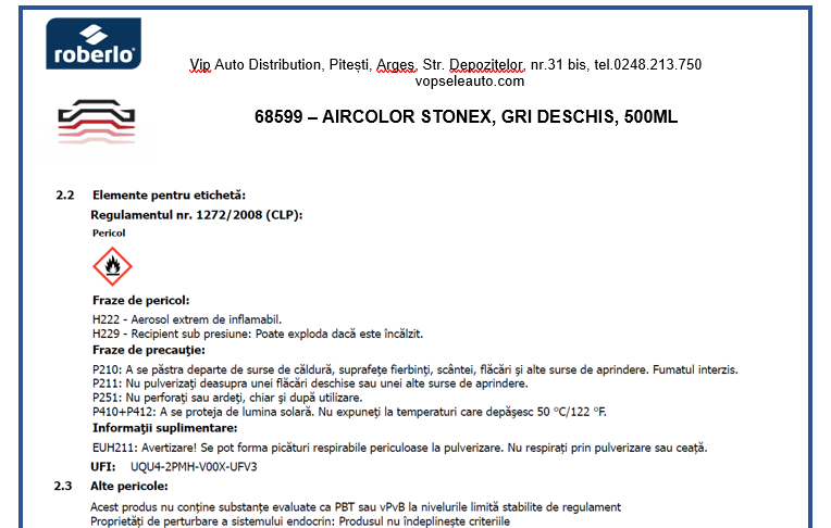 STONEX Stonechip Protector, spray, 500ml, Roberlo, gri deschis